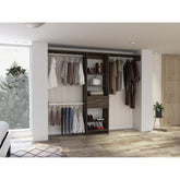 Pandora 1-Drawer 4-Shelf Closet System Dark Walnut