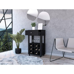 1-Drawer 12-Bottle Wine Cabinet Wenge