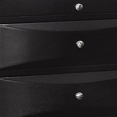 Story Black 2-Drawer Nightstand with Pull-out Tray
