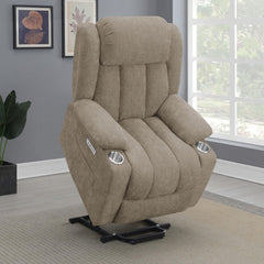 Asgard Camel Upholstered Power Lift Recliner
