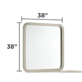 Lyric Elegant Beige Framed Mirror made with wood(Includes Only Mirror)