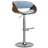 Hephaestus - Adjustable Swivel Bar Stool - Denim Blue
