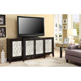 Saturn Antique Black Finish Console Cabinet