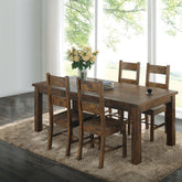 Apex Rustic Golden Brown 5-piece Dining Table Set