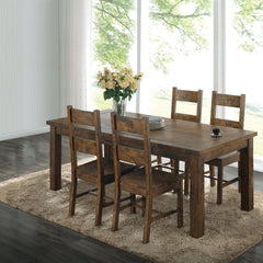 Apex Rustic Golden Brown 5-piece Dining Table Set