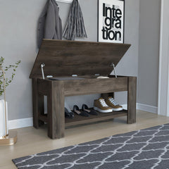 Clytemnestra 1-Shelf Lid Top Storage Table Dark Brown
