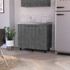 Apex Oak Utility Sink and Cabinet