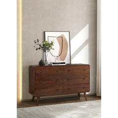 Valhalla Dark Walnut 6-drawer Bedroom Dresser