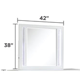 Hades Modern Style Mirror for Dresser Top made with wood frame and LED in White(Includes Only Mirror)