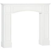 Modern Fireplace Mantel, Surround Mantels for Fireplace with Decorative Pattern Interior Width 29" White