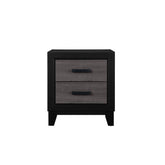 OLYMPUS GREY AND BLACK NIGHTSTAND
