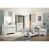 Pulsar White 5-piece Twin Bedroom Set