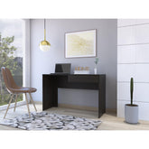 Poseidon Writing Computer Desk, One Drawer -Black