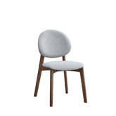 Hades Light Gray & Walnut Finish Side Chair (Set of 2)