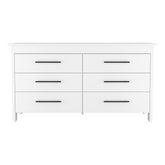 6 Drawer Double Dresser Wezz, Bedroom, White