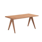 Eternity Stylish Natural Finish Rectangular Wooden Dining Table 1pc Mid-Century Modern Kitchen Dining Furniture