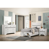 Pulsar White 4-piece Twin Bedroom Set