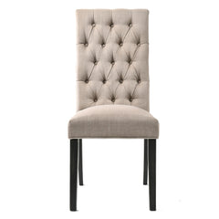Vista and Vintage Black Tufted Parson Chairs (Set of 2)