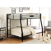 Camelot Sandy Black Finish Full XL/Queen Bunk Bed