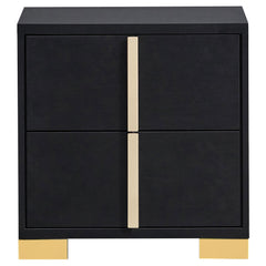 Treasury Black 2-drawer Nightstand