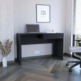 Galaxy Computer Desk with One Drawer, Black