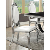 Odysseus Cream White Upholstered Dining Side Chair (Set of 2)