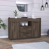 Theseus Sideboard, Two Drawers, Double Door Cabinets -Dark Walnut