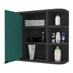 Polyxena 6-Shelf Medicine Cabinet with Mirorr Wenge