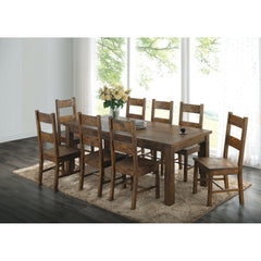 Apex Rustic Golden Brown 9-piece Dining Table Set