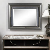 Armageddon Metallic Gray Finish Mirror W/Led