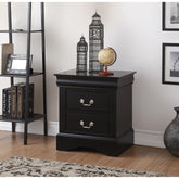 Nirvana Black Finish Philippe III Nightstand