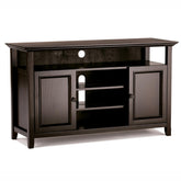 Atlas 54 inch Wide Solid Wood TV Stand in Hickory Brown For TVs up to 60 inches