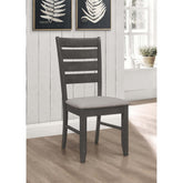 Iphigenia and Dark Grey Padded Seat Side Chairs (Set of 2)