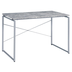 Iphigenia and Silver Writing Desk with Metal Sled Base