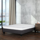 6 in. Reversible Twin Size Foam Mattress in a Box, High-density Foam Double Sided Quilted Mattress, White