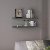 Hercules 31.5" Wide Floating Shelves Set of 2, Shelves for Wall Decor for Bedroom, Bathroom Storage Shelves, Book Shelves for Living Room