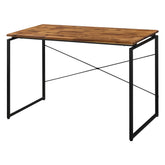 Perseus and Black Writing Desk with Metal Sled Base