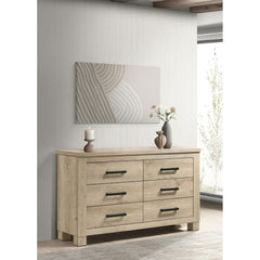 Poem Weathered Oak 6-drawer Bedroom Dresser
