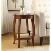 Story Walnut Finish Accent Table