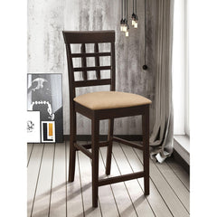 Quasar and Cappuccino Upholstered Counter Height Stools (Set of 2)