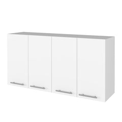 Halo Rectangle Four Swing Doors Wall Cabinet White