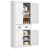 72" Kitchen Cabinet, Pantry Storage Cabinet with Doors and Shelves