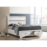 Story White Full Storage Panel Bed