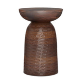 Comet 13 inch Solid Mango Accent Table in Warm Dark Brown