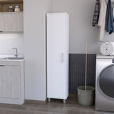Storage Cabinet Buccan, Laundry, White Finish