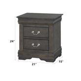 Nirvana Philippe Dark Gray Nightstand
