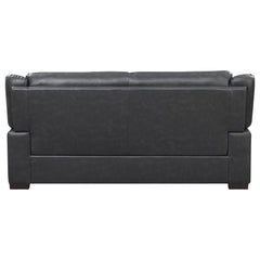 Priam Grey 2-piece Faux Leather Living Room Set