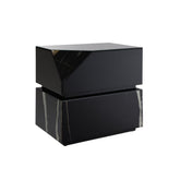 Aeneas Black Mirrored Finish End Table