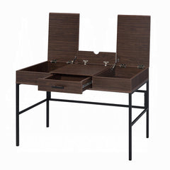 Perseus and Black 1-Drawer Writing Desk with USB Port
