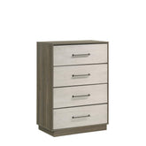 Perseus Modern Style 4-Drawer Chest Made with Wood in Beige & Brown